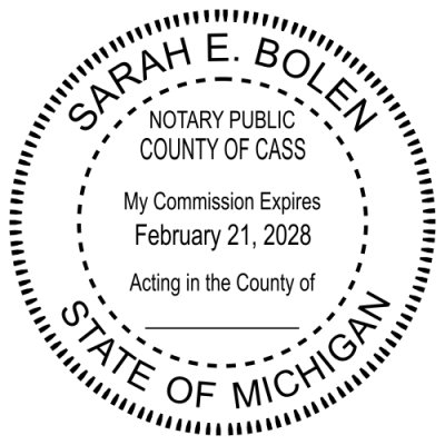 Michigan Notary Round Seal Stamp Imprint