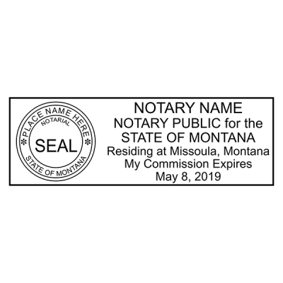 Montana Notary Public Stamp Imprint