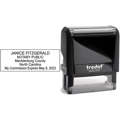 North Carolina Notary Rectangular Body and Design