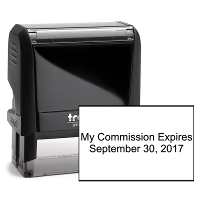 My Commission Expires stamp with generic text