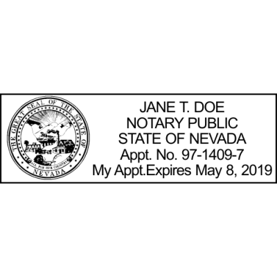 Nevada Notary Rectangular for Resident