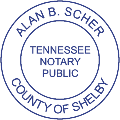 Tennessee Notary Round without Date Imprint