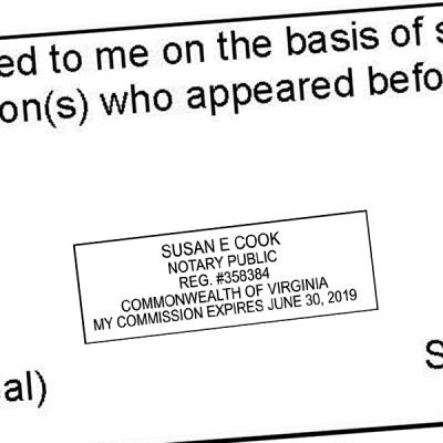 Virginia Notary Rectangle Imprint
