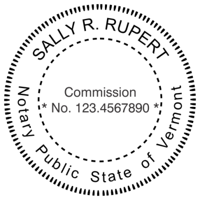 Vermont Notary Round Imprint