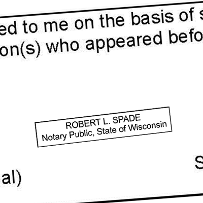 Wisconsin Notary Rectangle Imprint
