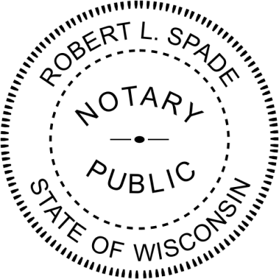 Wisconsin Notary Round  Imprint