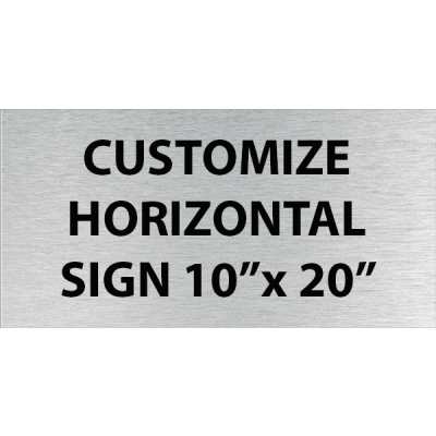 Engraved Sign Horizontal 10" x 20"