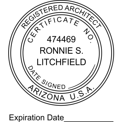 State of Arizona Architect with Expiration