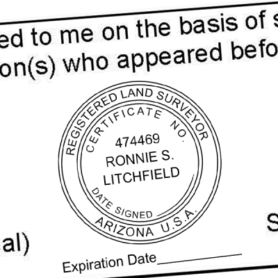 State of Arizona Land Surveyor with Expiration
