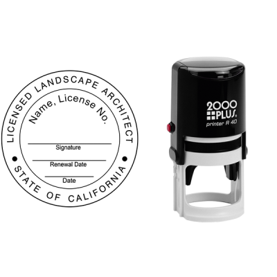 State of California Landscape Architect Seal Body and Imprint
