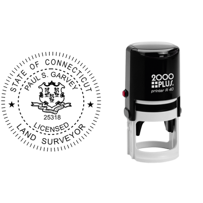State of Connecticut Land Surveyor Seal Body and Imprint