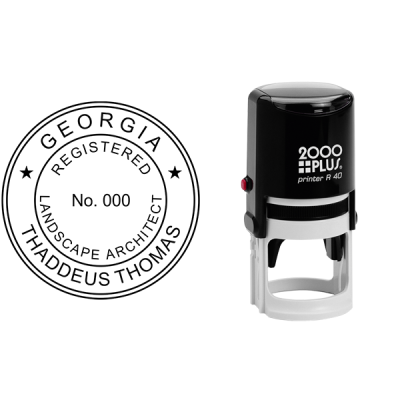 State of Georgia Landscape Architect Seal Body and Imprint