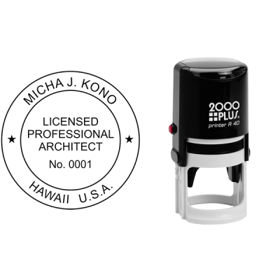 State of Hawaii Architect Seal Body and Imprint