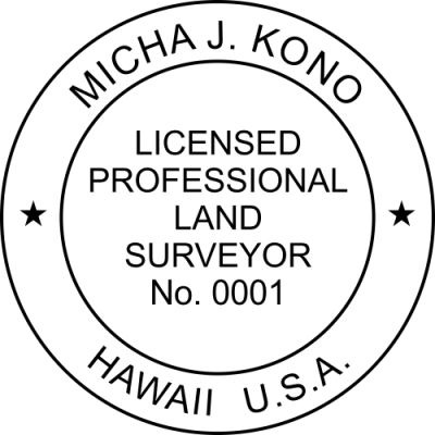 State of Hawaii Land Surveyor