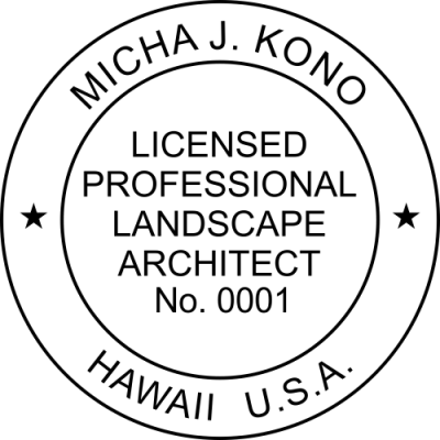 State of Hawaii Landscape Architect