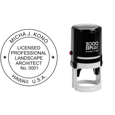 State of Hawaii Landscape Architect Seal Body and Imprint