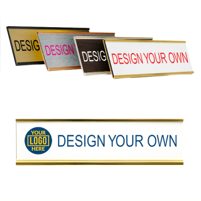 Traditional 2" x 8" Wall Nameplate - Full Color