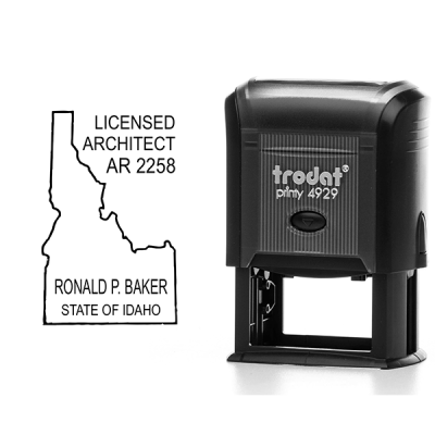 State of Idaho Architect Seal Body and Imprint