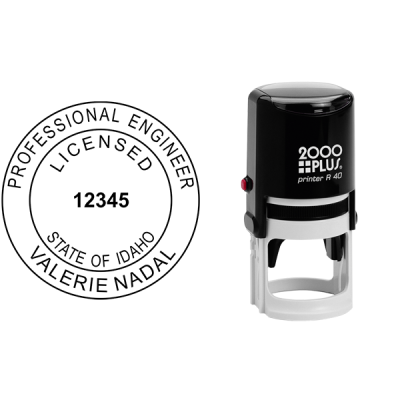 State of Idaho Engineer Seal Seal Body and Imprint