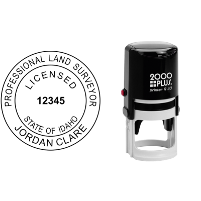 State of Idaho Land Surveyor Seal Body and Imprint