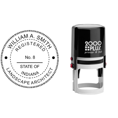 State of Indiana Landscape Architect Seal Body and Imprint