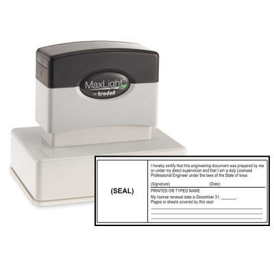State of Iowa Engineer Document Stamp