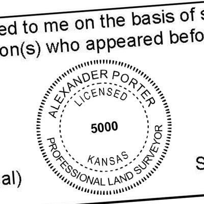 State of Kansas Land Surveyor Seal Imprint