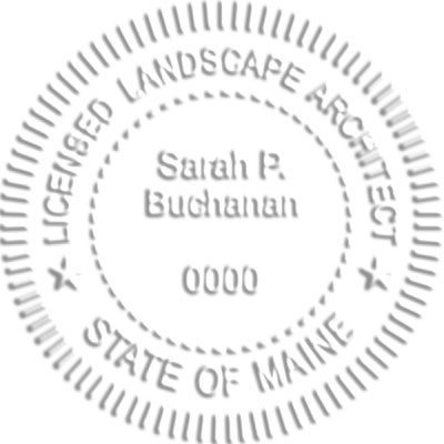 State of Maine Landscape Architect Embossed Impression