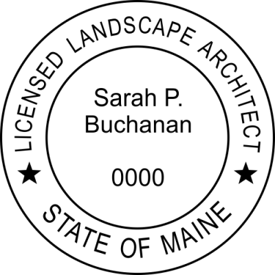 State of Maine Landscape Architect Stamp