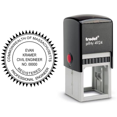 State of Massachusetts Engineer Seal Body and Imprint