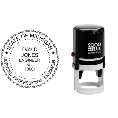 State of Michigan Engineer Seal Seal Body and Imprint