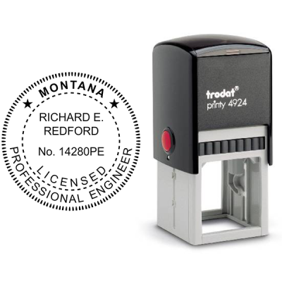 State of Montana Engineer Seal Seal Body and Imprint