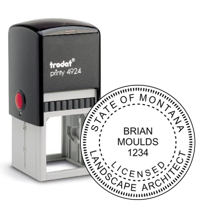 State of Montana Landscape Architect Milled Border