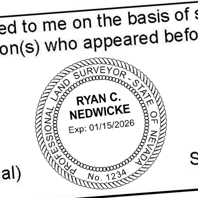 State of Nevada Land Surveyor Seal Imprint