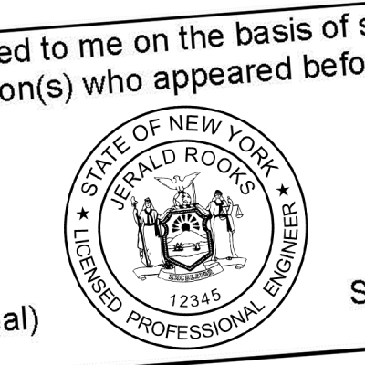 State of New York Engineer Seal Seal Imprint