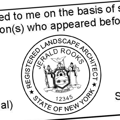 State of New York Landscape Architect Seal Imprint