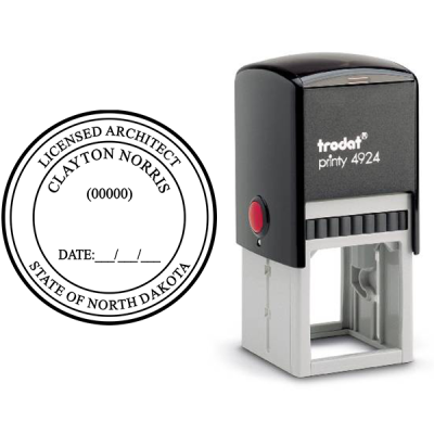 State of North Dakota Architect Seal Body and Imprint