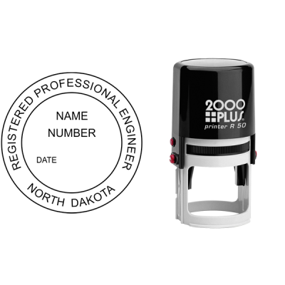 State of North Dakota Engineer Seal Body and Imprint