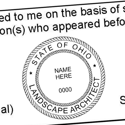 State of Ohio Landscape Architect Seal Imprint