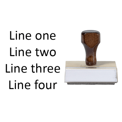 4 Line Traditional Rubber Address Stamp