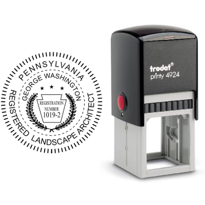 State of Pennsylvania Landscape Architect Seal Body and Imprint