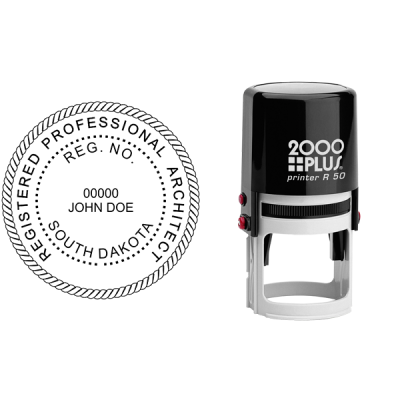 State of South Dakota Architect Seal Body and Imprint