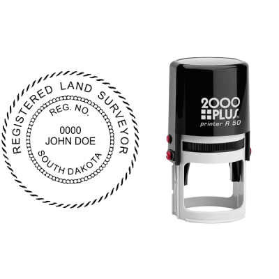 State of South Dakota Land Surveyor Seal Body and Imprint