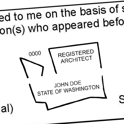 State of Washington Architect Seal Imprint