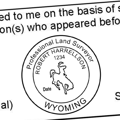 State of Wyoming Land Surveyor Seal Imprint