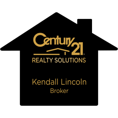 House Shaped Name Tag Black & Gold