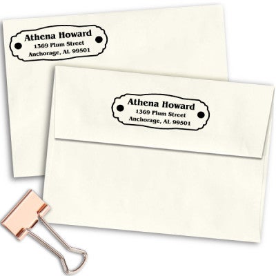 Plaque Plate Custom Address Stamp Imprint Example