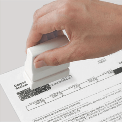 Xstamper Secure Stamper Large Imprint Example