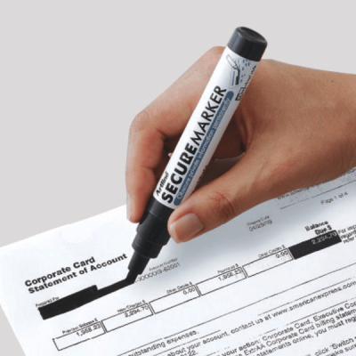 Xstamper Secure Stamper Large Kit Imprint Example