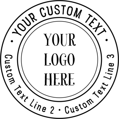 Double Ring Custom Logo Round Stamp